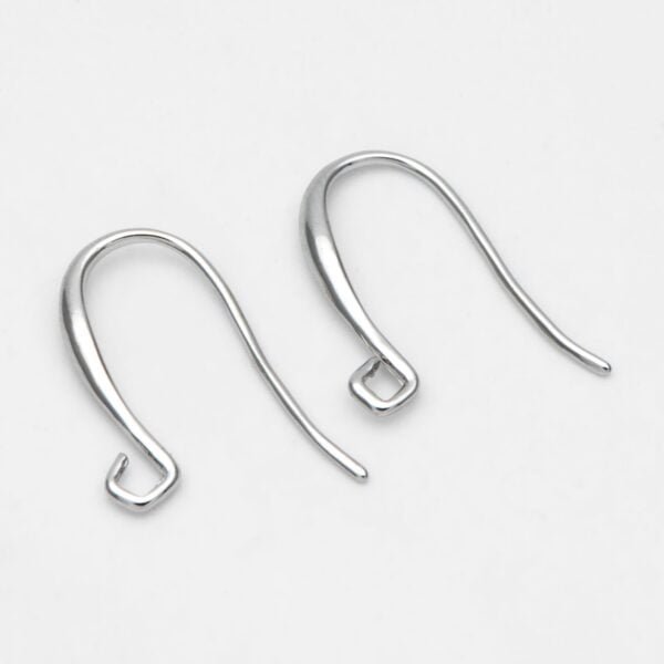 High quality real rhodium plated brass earring